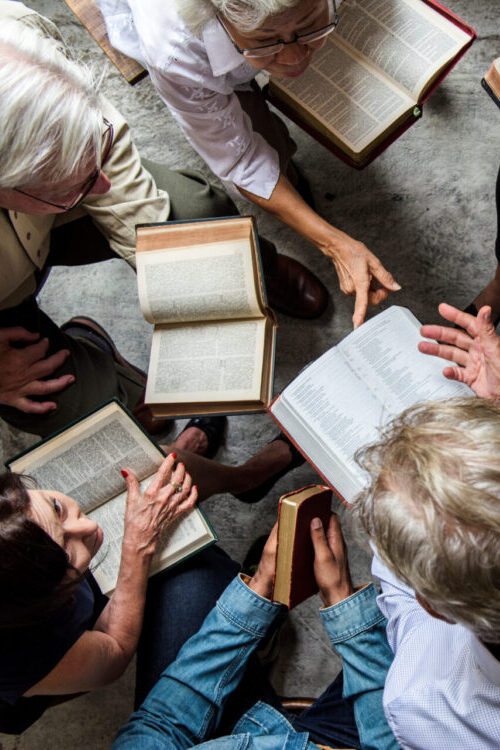Group Christianity People Reading Bible Together