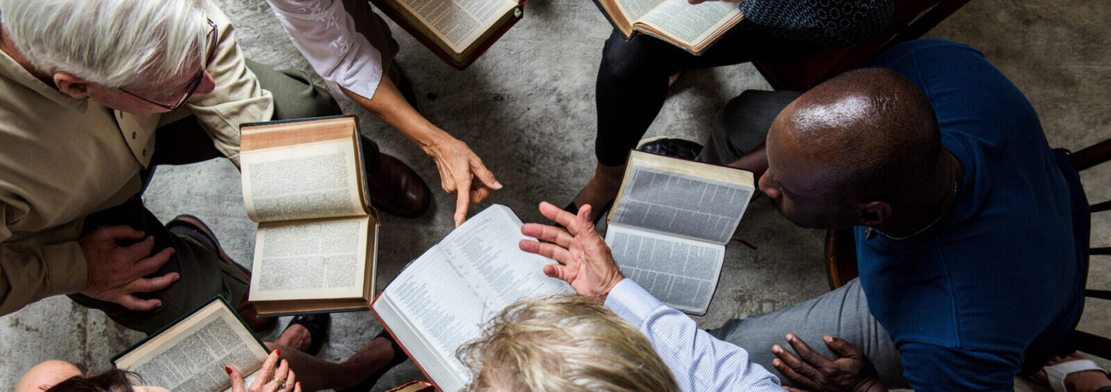 Group Christianity People Reading Bible Together